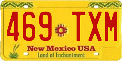 NM license plate 469TXM