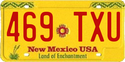 NM license plate 469TXU