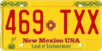 NM license plate 469TXX