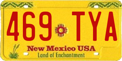 NM license plate 469TYA