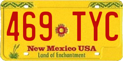 NM license plate 469TYC