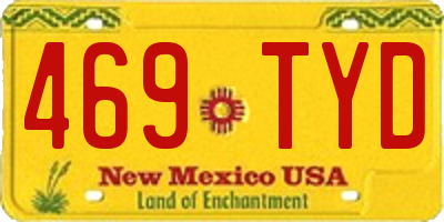 NM license plate 469TYD