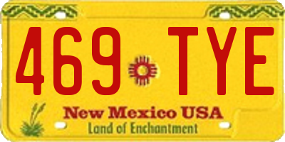 NM license plate 469TYE