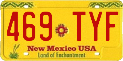NM license plate 469TYF