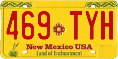NM license plate 469TYH
