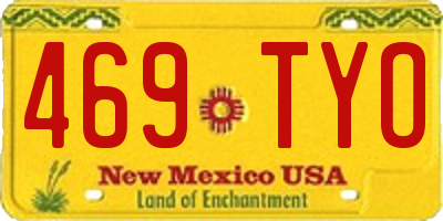 NM license plate 469TYO