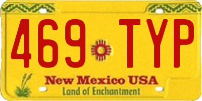 NM license plate 469TYP