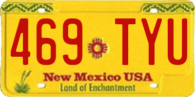 NM license plate 469TYU