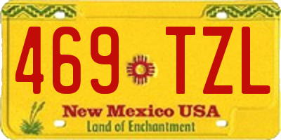 NM license plate 469TZL