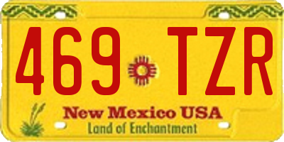 NM license plate 469TZR