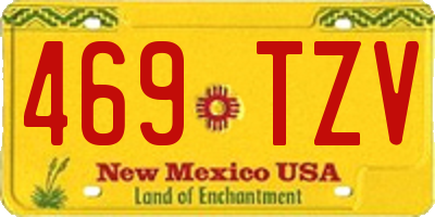 NM license plate 469TZV