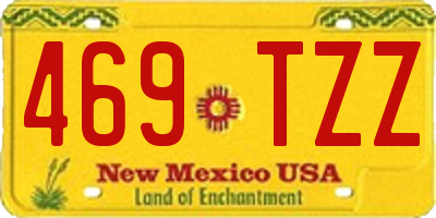 NM license plate 469TZZ