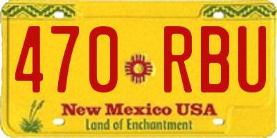 NM license plate 470RBU
