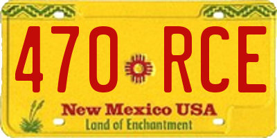 NM license plate 470RCE