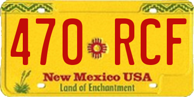 NM license plate 470RCF