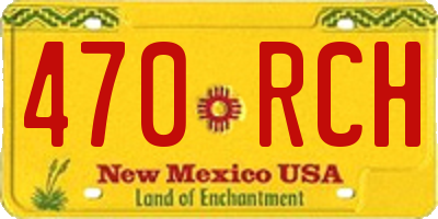 NM license plate 470RCH
