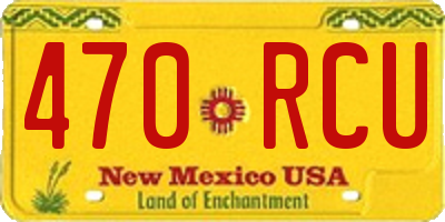NM license plate 470RCU
