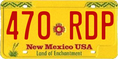 NM license plate 470RDP