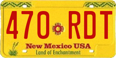 NM license plate 470RDT
