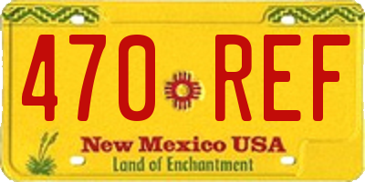 NM license plate 470REF