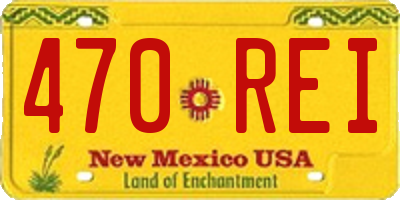NM license plate 470REI