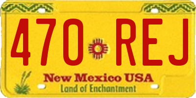 NM license plate 470REJ