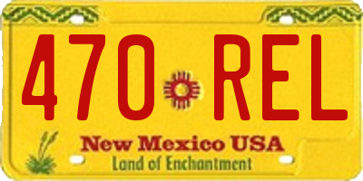NM license plate 470REL