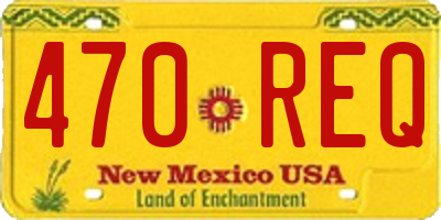 NM license plate 470REQ