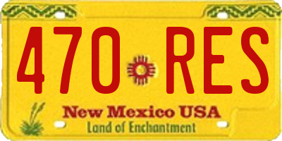 NM license plate 470RES