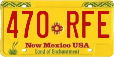 NM license plate 470RFE