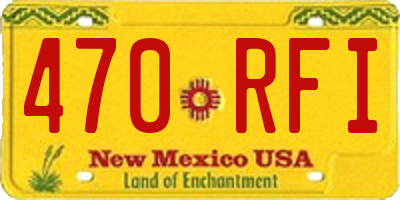 NM license plate 470RFI