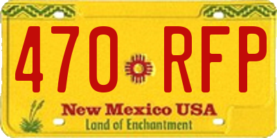 NM license plate 470RFP