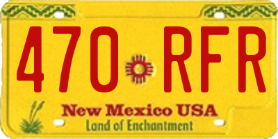 NM license plate 470RFR