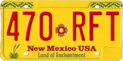 NM license plate 470RFT