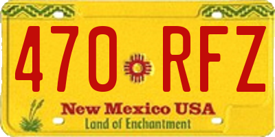 NM license plate 470RFZ