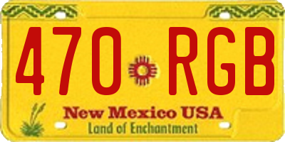 NM license plate 470RGB