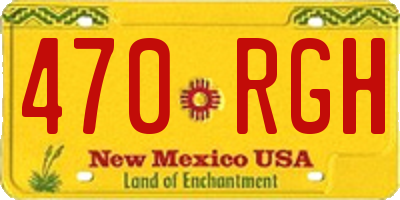 NM license plate 470RGH