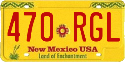 NM license plate 470RGL