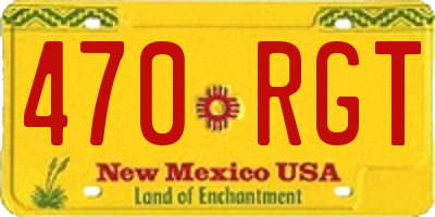 NM license plate 470RGT