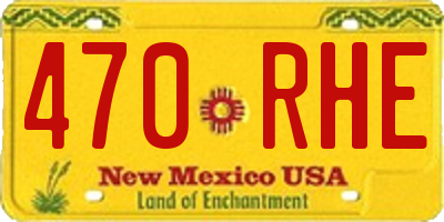NM license plate 470RHE