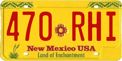 NM license plate 470RHI