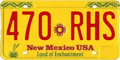 NM license plate 470RHS