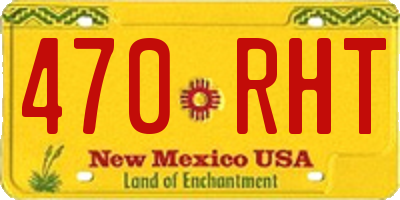 NM license plate 470RHT