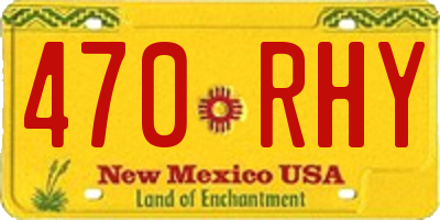 NM license plate 470RHY