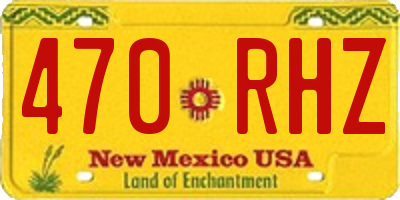 NM license plate 470RHZ