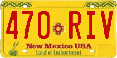 NM license plate 470RIV