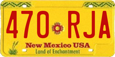 NM license plate 470RJA