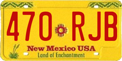 NM license plate 470RJB