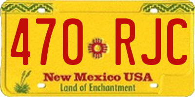 NM license plate 470RJC