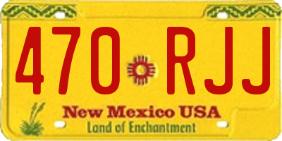 NM license plate 470RJJ